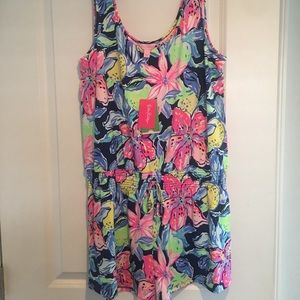 SOLD NWT! Lilly Pulitzer Tala Romper Nauti Navy L